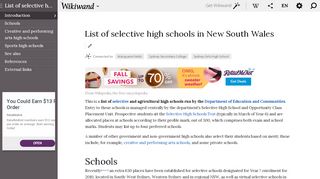 
                            8. List of selective high schools in New South Wales - Wikiwand