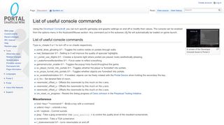 
                            8. List of useful console commands - Portal Wiki