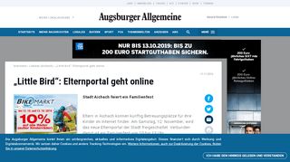 
                            5. „Little Bird“: Elternportal geht online - Augsburger Allgemeine