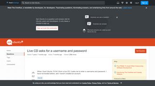 
                            6. Live CD asks for a username and password - Ask Ubuntu