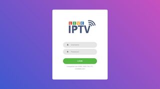 
                            8. LIVE IPTV - Login