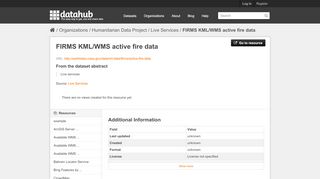 
                            9. Live Services - FIRMS KML/WMS active fire data - the Datahub