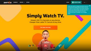 
                            4. Live TV – Free TV anywhere. Internet TV with Zattoo.