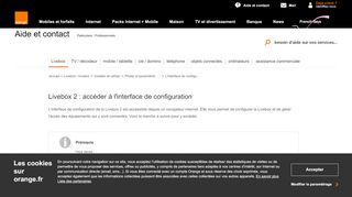 
                            1. Livebox 2 : accéder à l'interface de configuration ...