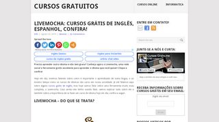 
                            10. Livemocha: cursos grátis de inglês, espanhol, confira!