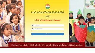 
                            4. LKG Admission - Login & Registration System