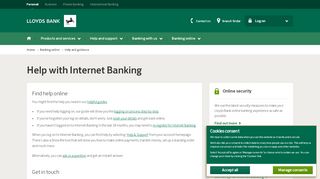 
                            9. Lloyds Bank – Help with Internet Banking