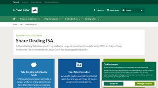 
                            10. Lloyds Bank - Share dealing ISA - Investments