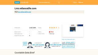 
                            7. Lms.reliancelife.com: LogIn - Easy Counter