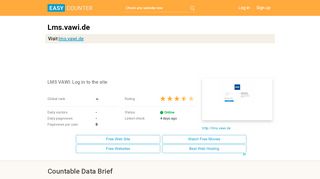 
                            3. Lms.vawi.de: LMS VAWI: Log in to the site - Easy Counter