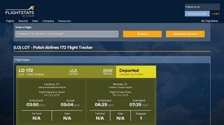 
                            3. LO172 - LOT - Polish Airlines LO 172 Flight Tracker