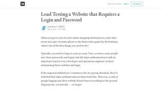 
                            5. Load Testing a Website that Requires a Login and …