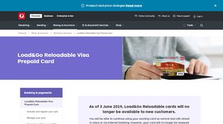 
                            4. Load&Go Reloadable Visa Prepaid card - Australia Post