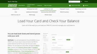
                            1. Loading Your Card – Learn About | PRESTO: Tap On. Ride Easy.