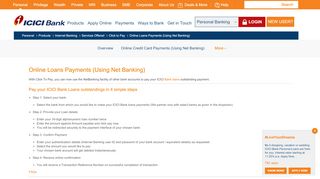 
                            2. Loan Payment Online using Internet Banking - ICICI Bank ...