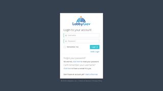 
                            9. LobbyGov - Login