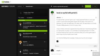 
                            9. local co-op fail with portal 2. | NVIDIA GeForce Forums