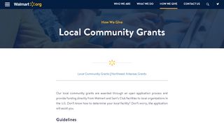 
                            3. Local Community Grants