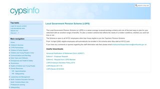 
                            4. Local Government Pension Scheme (LGPS) | CYPSinfo