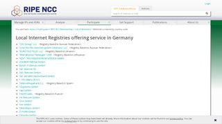 
                            11. Local Internet Registries offering service in Germany