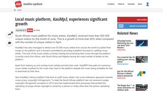 
                            6. Local music platform, KasiMp3, experiences …