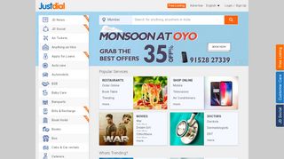 
                            2. Local Search, Order Food, Travel, Movies, Online ... - Justdial
