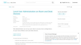 
                            8. Local User Administration on Room and Desk Devices