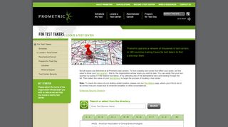 
                            4. Locate a Test Center - prometric.com