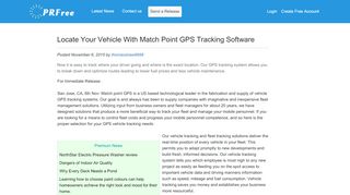 
                            9. Locate Your Vehicle With Match Point GPS Tracking Software