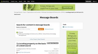 
                            5. Locating property on the basis of a deed search - Message ...