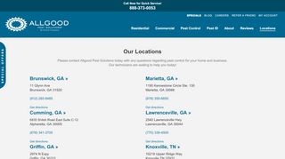 
                            4. Locations - Allgood Pest Solutions In Atlanta GA and Knoxville ...