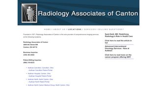 
                            9. Locations - Radiology Associates of Canton