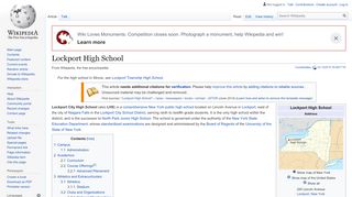 
                            6. Lockport High School - Wikipedia