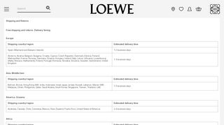 
                            2. LOEWE Shipping and Returns - LOEWE