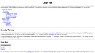 
                            9. Log Files - Apache HTTP Server