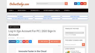 
                            2. Log In 2go Account For PC | 2GO Sign In Account