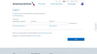 
                            2. Log in – AAdvantage account login and ... - American Airlines