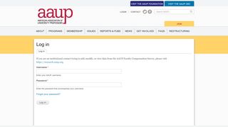 
                            4. Log in | AAUP