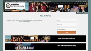 
                            3. Log In | ABSA International: The Association for Biosafety ...