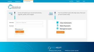 
                            2. Log in - - AccountView - Alaska Communications