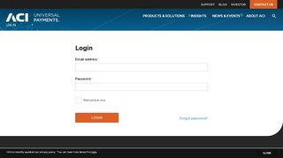 
                            1. Log In - ACI Worldwide