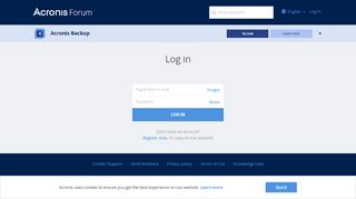 
                            6. Log in | Acronis Forum