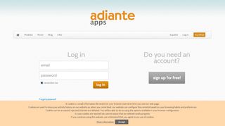 
                            4. log in adiante apps, mobile apps builder