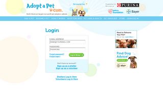 
                            2. Log In - Adopt-a-Pet.com