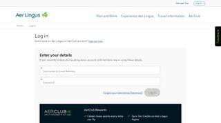 
                            4. Log in - Aer Lingus