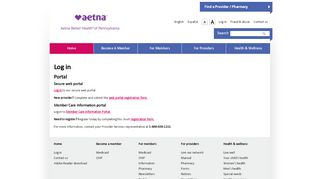 
                            2. Log in | Aetna Better Health of Pennsylvania