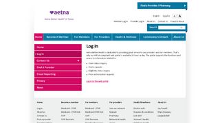 
                            2. Log In | Aetna Better Health of Texas