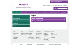 
                            5. Log in - Aetna