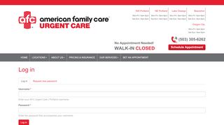 
                            4. Log in | AFC Urgent Care | Portland