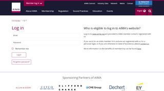 
                            3. Log in - AIMA